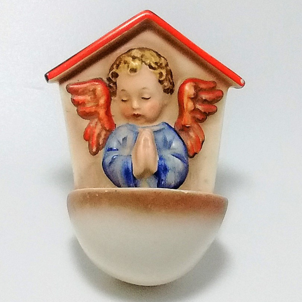 Hummel Holy Water Font  #75  White Angel Praying